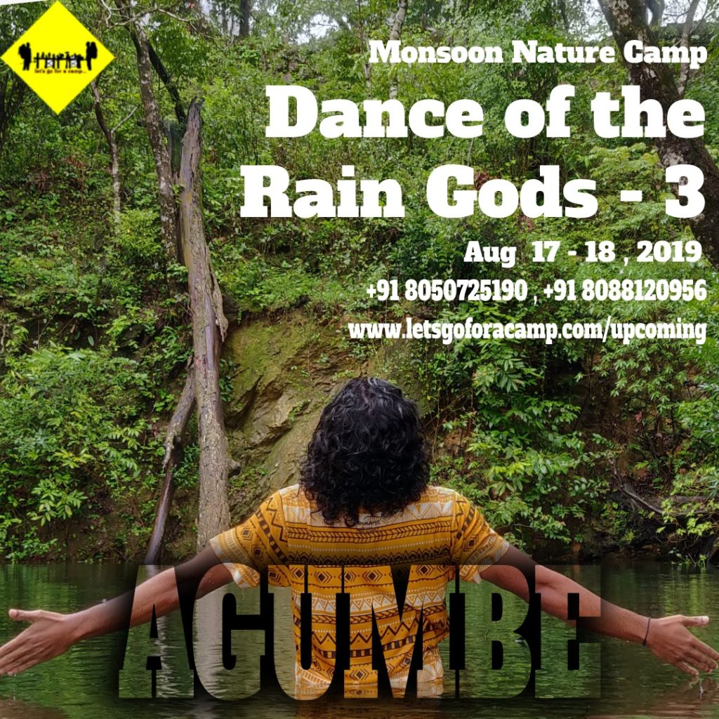 Agumble mansoon nature camp| dance of the rain gods 