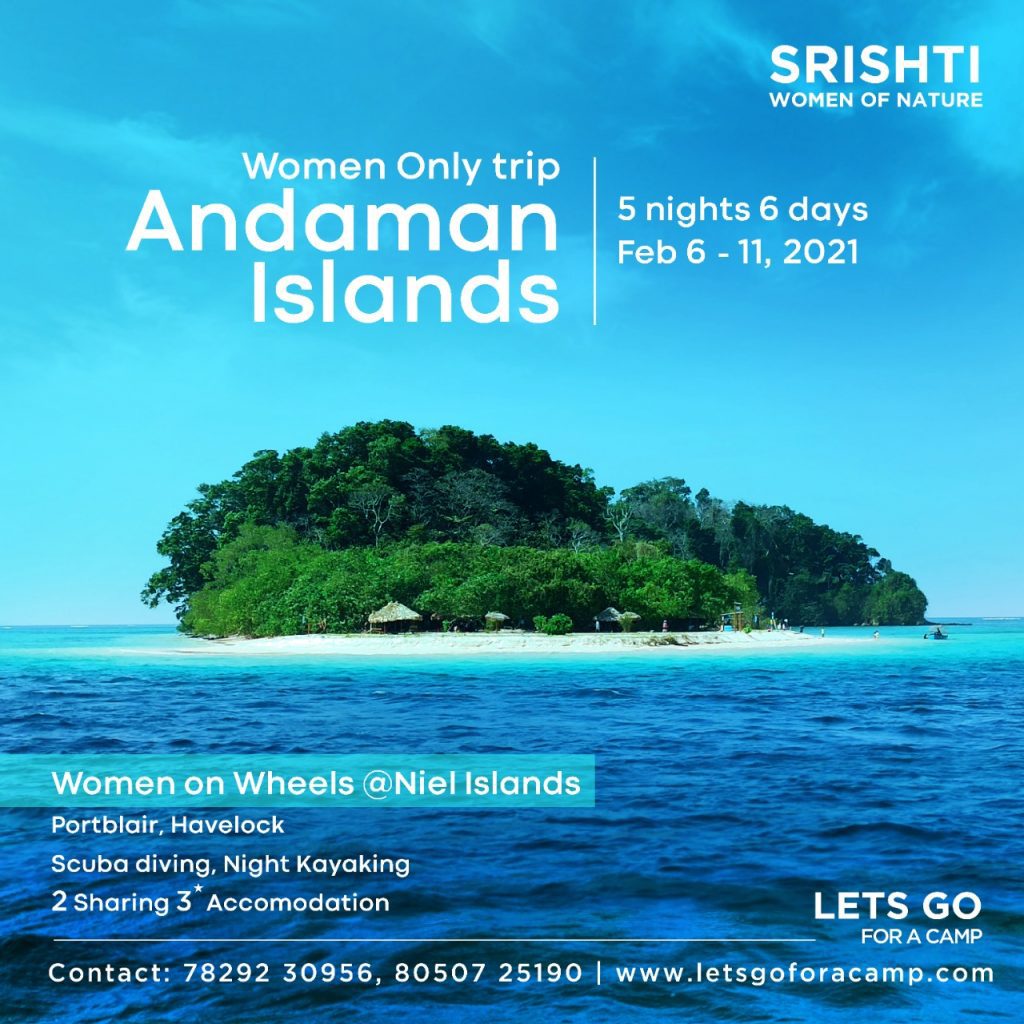 Shristi ofbeat camping in Andaman islands women only  