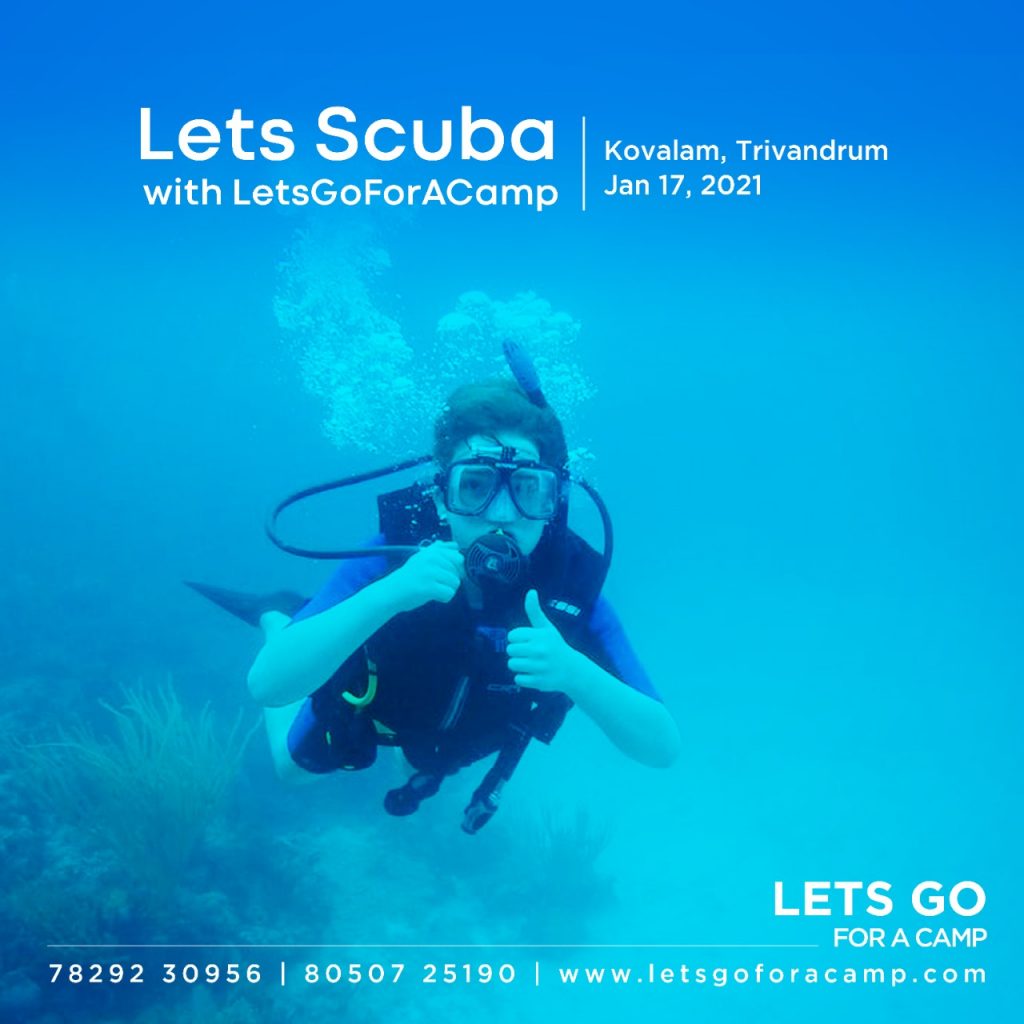 Lets suba diving with lets go for a camp in Kovalam 
